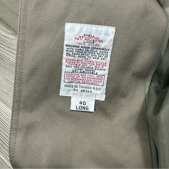 Vintage London Towne Taupe Trench Coat Men’s Size 40 Long Belted Classic - Picture 3 of 10